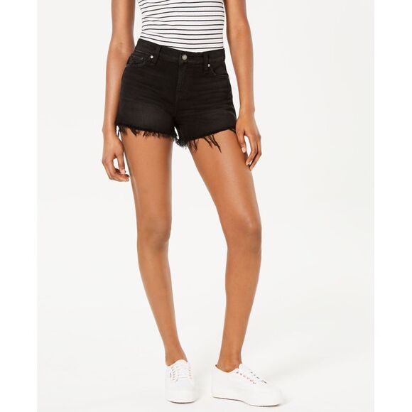 Hudson Jeans Gemma Black Jean Shorts